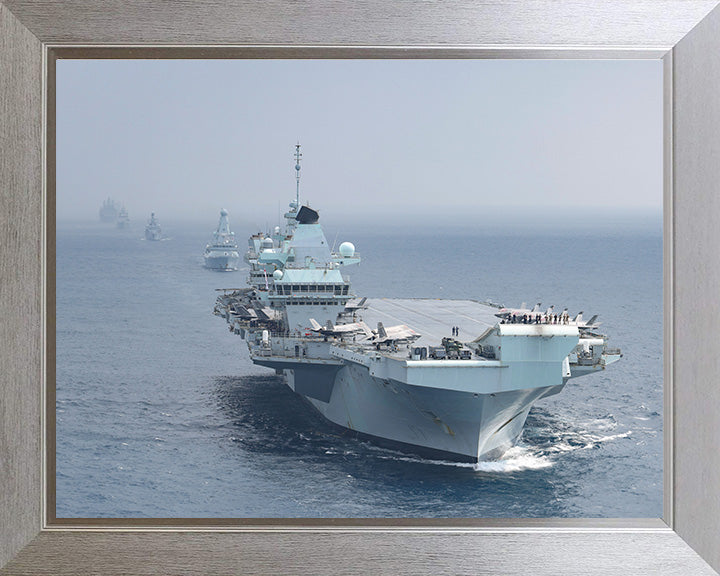 HMS Queen Elizabeth R08 Royal Navy Queen Elizabeth Class Aircraft Carrier Photo Print or Framed Print - Hampshire Prints