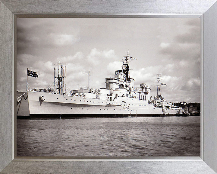 HMS Sheffield C24 Royal Navy Town class light cruiser Photo Print or Framed Print - Hampshire Prints