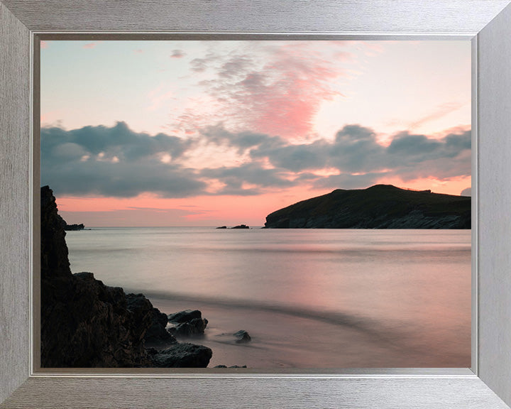 Porth beach Cornwall at sunset Photo Print - Canvas - Framed Photo Print - Hampshire Prints