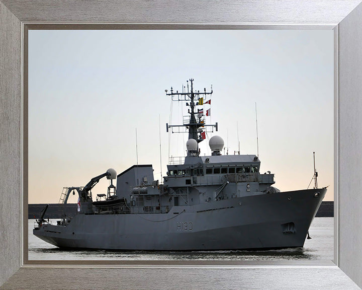 HMS Roebuck H130 Royal Navy coastal survey vessel Photo Print or Framed Print - Hampshire Prints