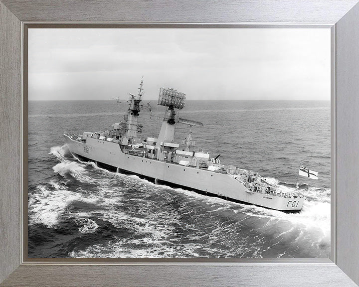 HMS Llandaff F61 Royal Navy Salisbury class Frigate Photo Print or Framed Print - Hampshire Prints