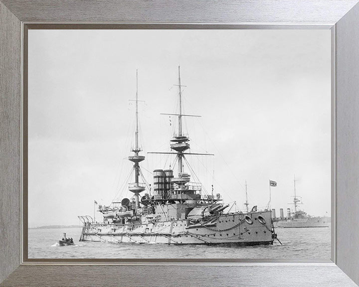 HMS Mars (1896) Royal Navy Majestic class pre dreadnought battleship Photo Print or Framed Print - Hampshire Prints