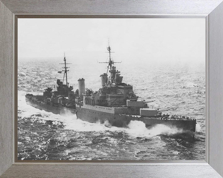 HMS Sheffield C24 Royal Navy Town class light cruiser Photo Print or Framed Print - Hampshire Prints