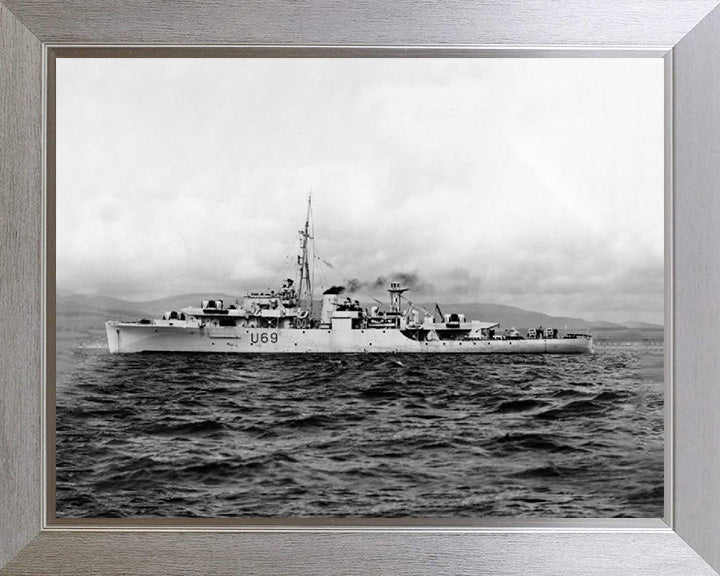 HMS Redpole U69 Royal Navy Black Swan Class sloop Photo Print or Framed Print - Hampshire Prints