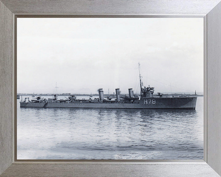 HMS Sceptre H79 Royal Navy R Class destroyer Photo Print or Framed Print - Hampshire Prints