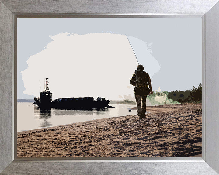 Royal Marines Commando beach landing artwork Print - Canvas - Framed Print - Hampshire Prints