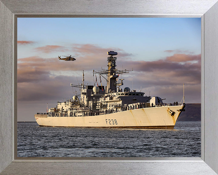 HMS Northumberland F238 Royal Navy type 23 Frigate Photo Print or Framed Print - Hampshire Prints