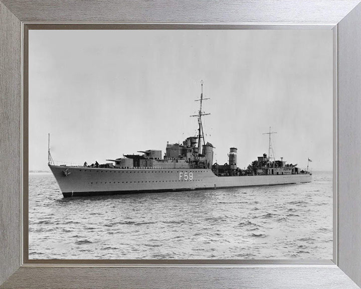 HMS Mashona F59 (L59) Royal Navy Tribal class destroyer Photo Print or Framed Print - Hampshire Prints