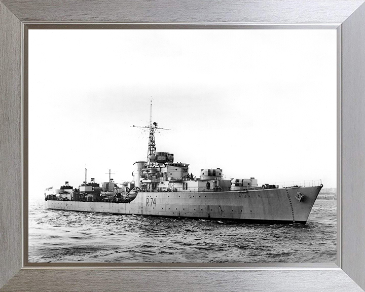 HMS Hogue R74 (D74) Royal Navy Battle class destroyer Photo Print or Framed Print - Hampshire Prints