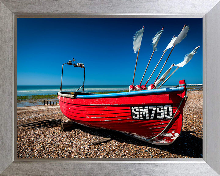 Worthing beach fishing boat West Sussex Photo Print - Canvas - Framed Photo Print - Hampshire Prints