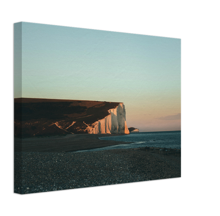 Seven Sisters cliffs Cuckmere Haven East Sussex at sunset Photo Print - Canvas - Framed Photo Print - Hampshire Prints