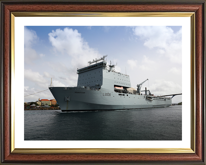 RFA Mounts Bay L3008 Royal Fleet Auxiliary Bay class auxiliary dock landing ship Photo Print or Framed Print - Hampshire Prints