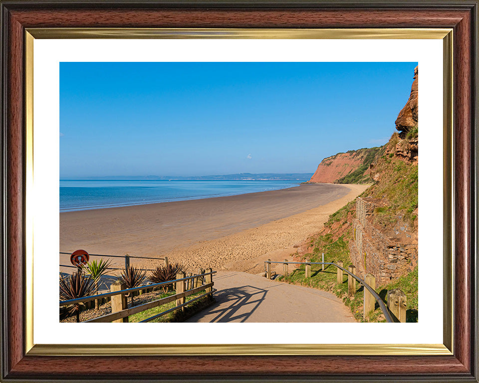 Sandy Bay Beach Exmouth Devon in summer Photo Print - Canvas - Framed Photo Print - Hampshire Prints