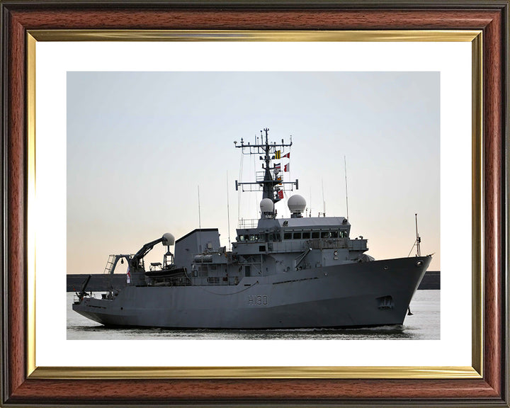 HMS Roebuck H130 Royal Navy coastal survey vessel Photo Print or Framed Print - Hampshire Prints