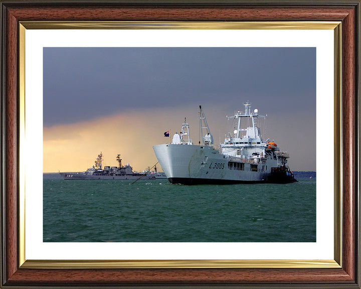 RFA Sir Galahad L3005 Royal Fleet Auxiliary Round Table class ship Photo Print or Framed Print - Hampshire Prints