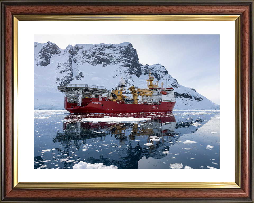 HMS Protector A173 Royal Navy Ice patrol ship Photo Print or Framed Print - Hampshire Prints