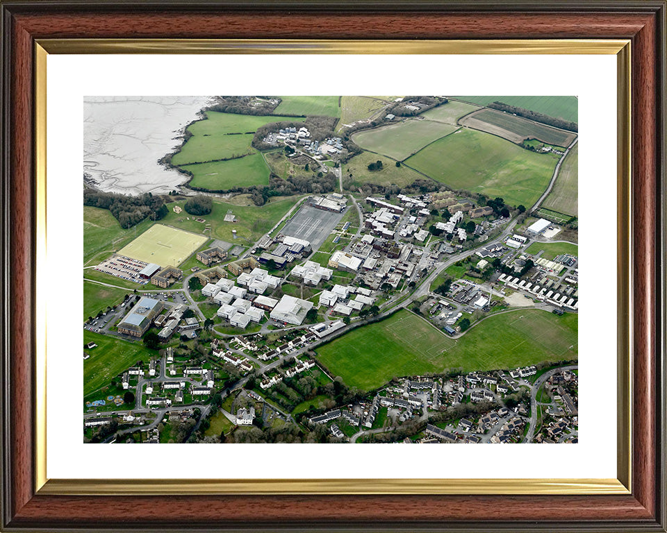 HMS Raleigh Royal Navy basic training establishment Aerial Photo Print or Framed Photo Print - Hampshire Prints