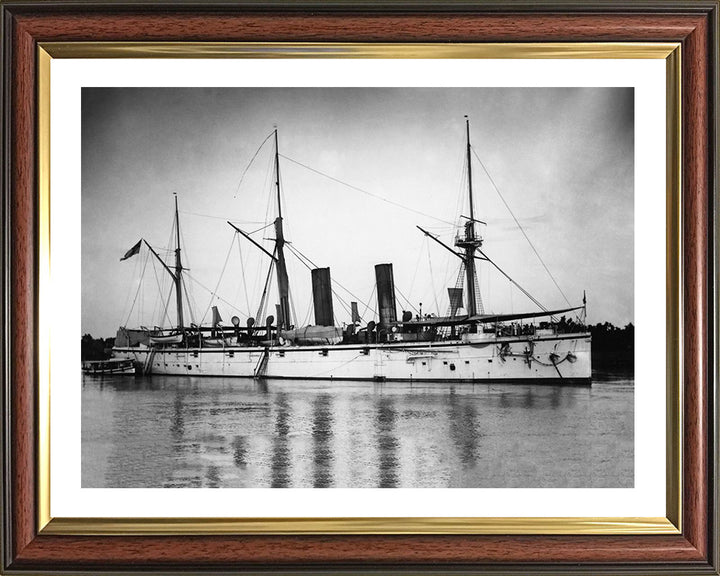 HMS Mercury (1878) Royal Navy Iris Class Cruiser Photo Print or Framed Photo Print - Hampshire Prints