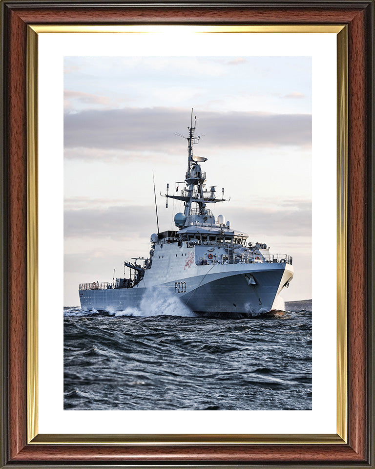 HMS Tamar P233 Royal Navy River class offshore patrol vessel Photo Print or Framed Print - Hampshire Prints