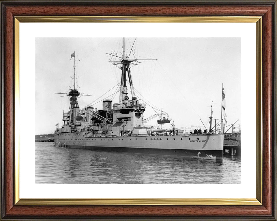 HMS New Zealand (1911) Royal Navy Indefatigable class battlecruiser Photo Print or Framed Photo Print - Hampshire Prints