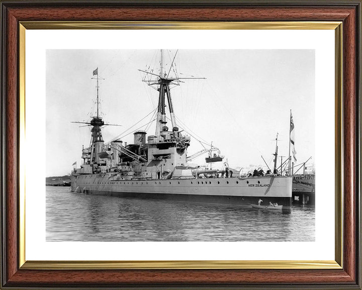 HMS New Zealand (1911) Royal Navy Indefatigable class battlecruiser Photo Print or Framed Photo Print - Hampshire Prints