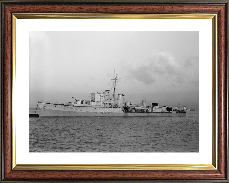 HMS Blackmore L43 Royal Navy Hunt class escort destroyer Photo Print or Framed Print - Hampshire Prints