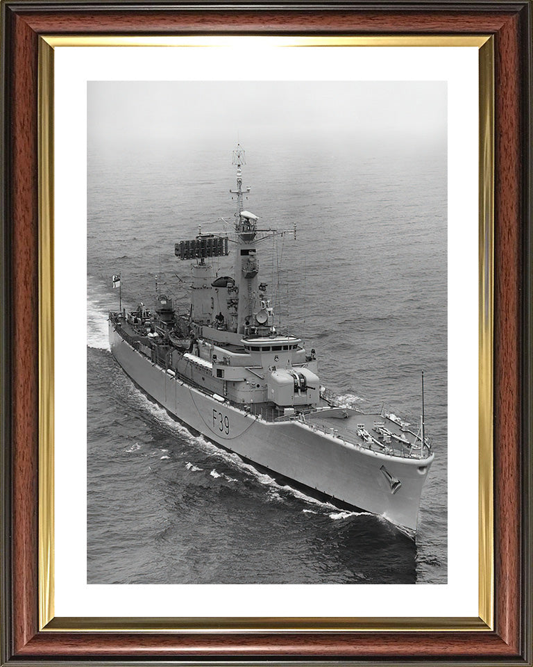 HMS Naiad F39 Royal Navy Leander class frigate Photo Print or Framed Photo Print - Hampshire Prints