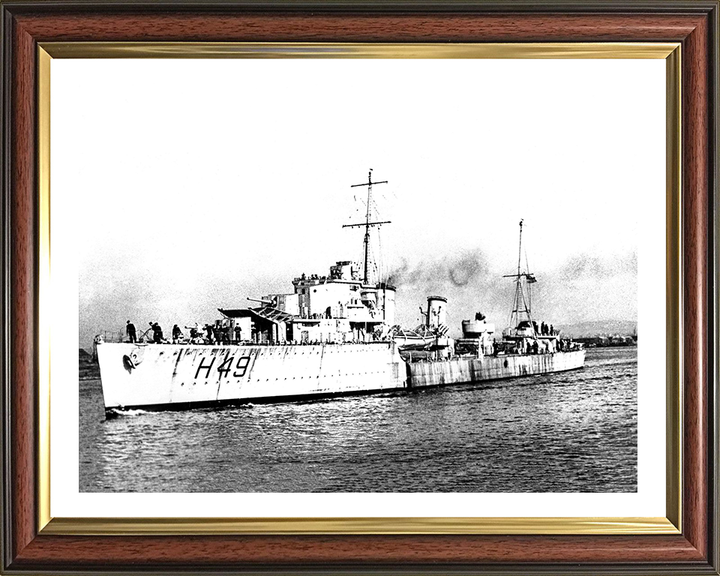 HMS Inconstant H49 Royal Navy I class destroyer Photo Print or Framed Print - Hampshire Prints