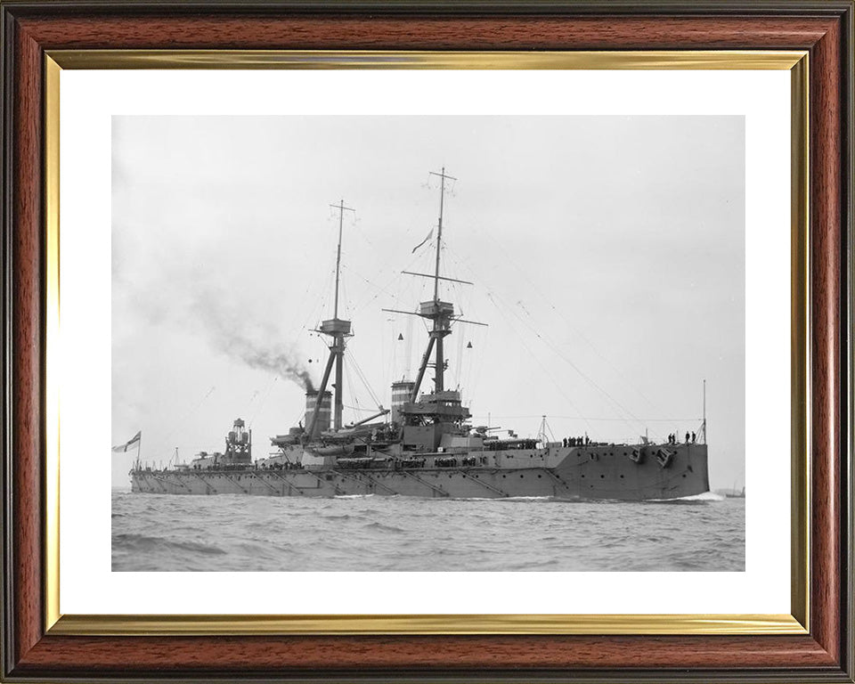 HMS Temeraire (1907) Royal Navy Bellerophon class dreadnought battleship Photo Print or Framed Print - Hampshire Prints