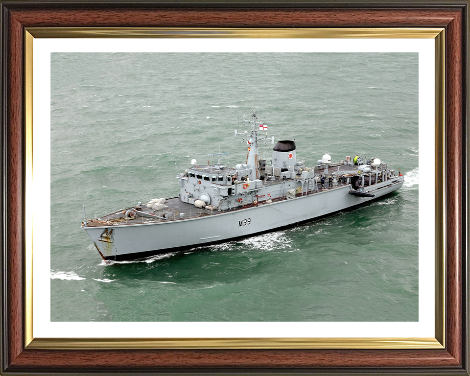 HMS Hurworth M39 Royal Navy Hunt class mine countermeasures vessel Photo Print or Framed Print - Hampshire Prints