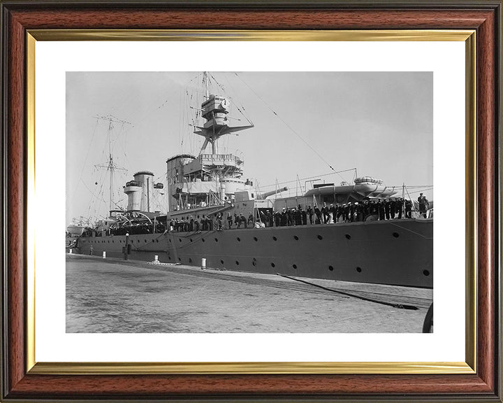 HMS Raleigh 96 (1919) Royal Navy Hawkins class heavy cruiser Photo Print or Framed Print - Hampshire Prints