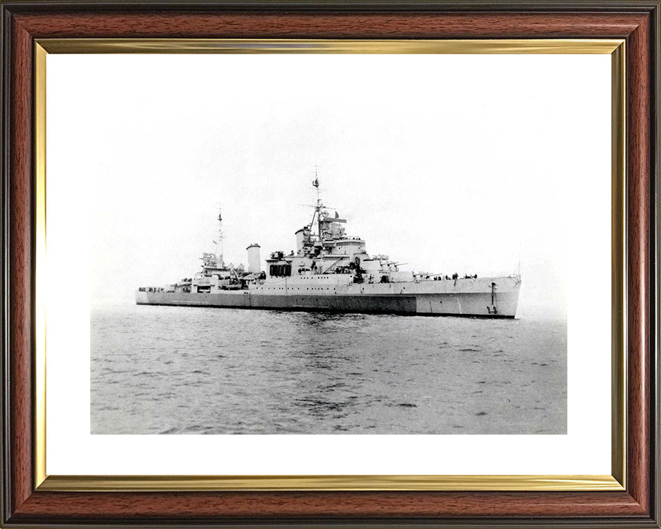 HMS Sheffield C24 Royal Navy Town class light cruiser Photo Print or Framed Print - Hampshire Prints