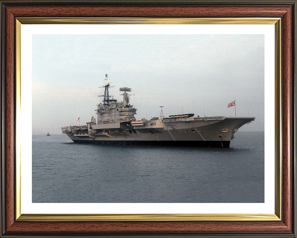 HMS Hermes R12 Royal Navy Centaur class Aircraft carrier Photo Print or Framed Print - Hampshire Prints