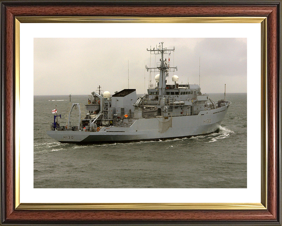 HMS Roebuck H130 Royal Navy coastal survey vessel Photo Print or Framed Print - Hampshire Prints