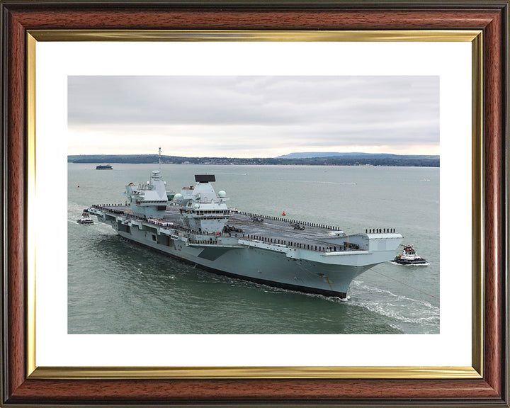 HMS Prince of Wales R09 Royal Navy Queen Elizabeth Class aircraft carrier Photo Print or Framed Print - Hampshire Prints