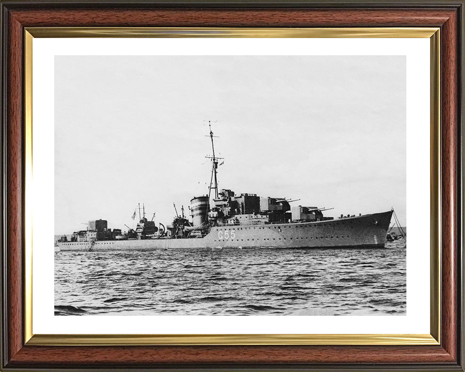 HMS Lightning G55 Royal Navy L class destroyer Photo Print or Framed Print - Hampshire Prints