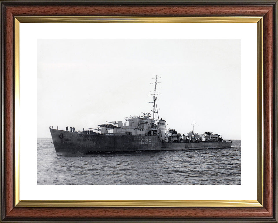 HMS Offa G29 Royal Navy O class destroyer Photo Print or Framed Print - Hampshire Prints