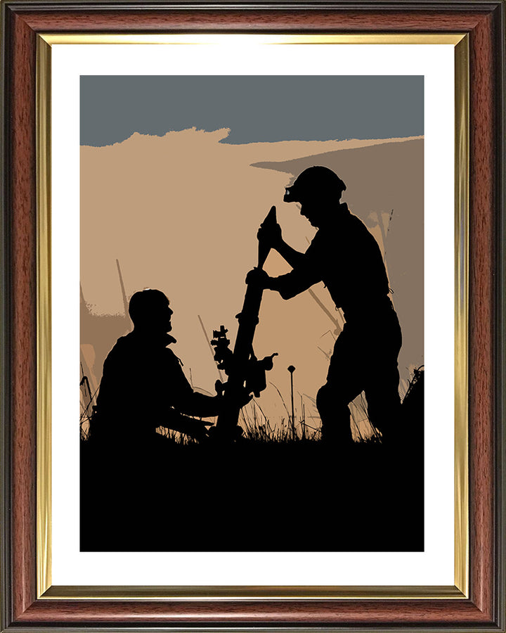 Royal Marines Commando mortar team artwork Print - Canvas - Framed Print - Hampshire Prints