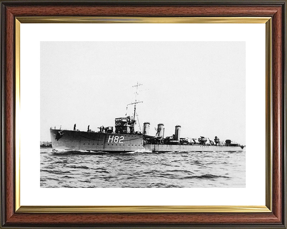 HMS Restless H82 Royal Navy R class destroyer Photo Print or Framed Print - Hampshire Prints