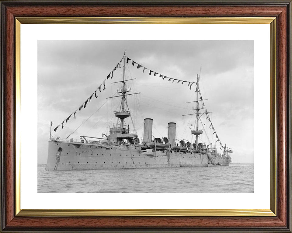 HMS Venus (1895) Royal Navy eclipse Class protected cruiser Photo Print or Framed Print - Hampshire Prints