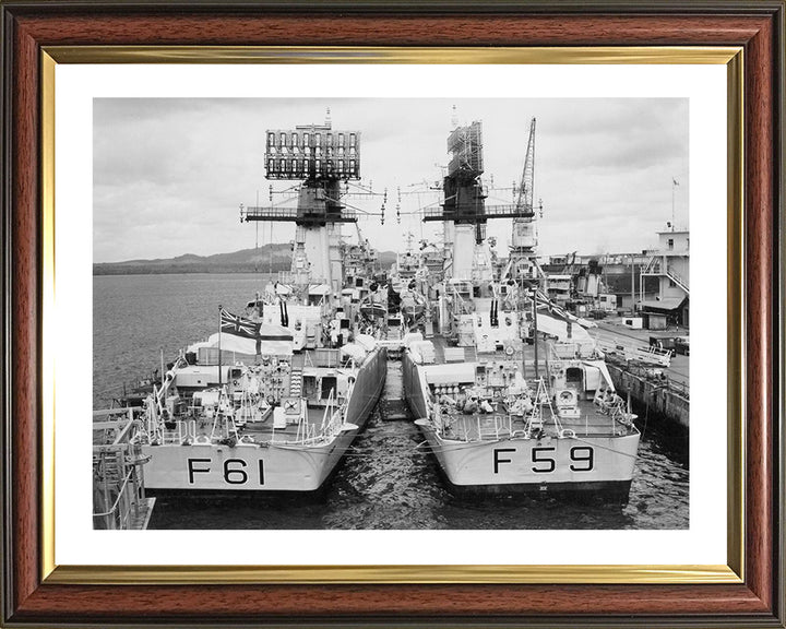 HMS Llandaff F61 and HMS Chichester F59 Royal Navy Frigates Photo Print or Framed Print - Hampshire Prints