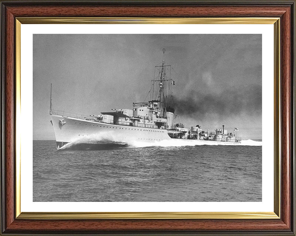 HMS Kelly F01 Royal Navy K class destroyer Photo Print or Framed Print - Hampshire Prints