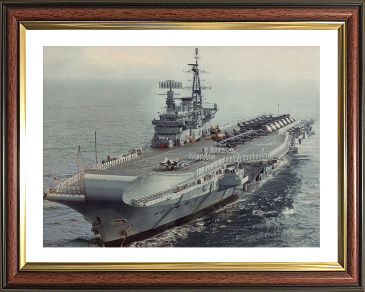 HMS Hermes R12 Royal Navy Centaur class Aircraft carrier Photo Print or Framed Print - Hampshire Prints