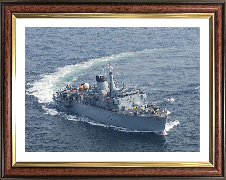 HMS Hurworth M39 Royal Navy Hunt class mine countermeasures vessel Photo Print or Framed Print - Hampshire Prints