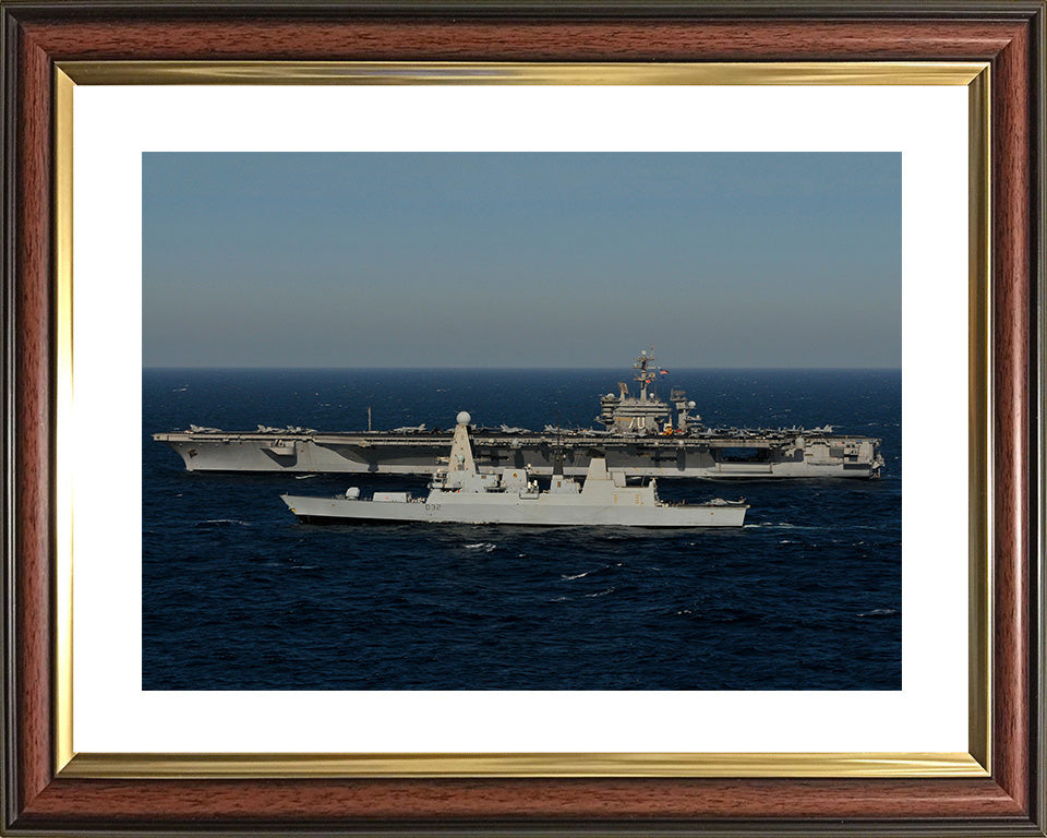 HMS Daring D32 with USS Carl Vinson Photo Print or Framed Print - Hampshire Prints