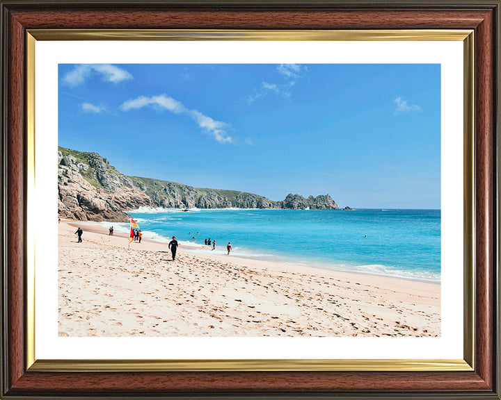 Porthcurno Beach Cornwall in summer Photo Print - Canvas - Framed Photo Print - Hampshire Prints
