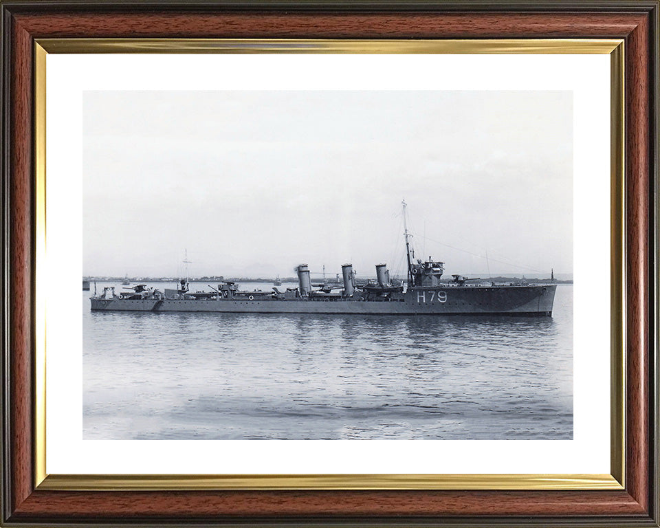 HMS Sceptre H79 Royal Navy R Class destroyer Photo Print or Framed Print - Hampshire Prints