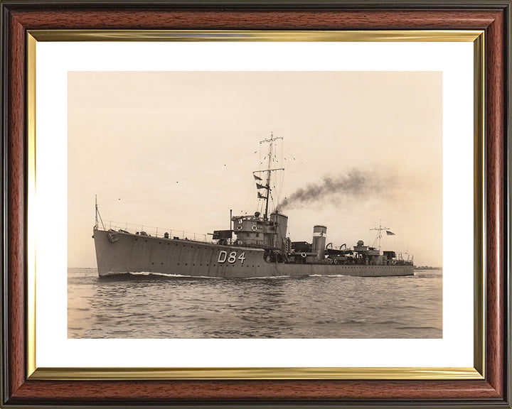 HMS Tyrian D84 Royal Navy S class destroyer Photo Print or Framed Print - Hampshire Prints