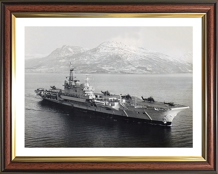 HMS Hermes R12 Royal Navy Centaur class Aircraft carrier Photo Print or Framed Print - Hampshire Prints