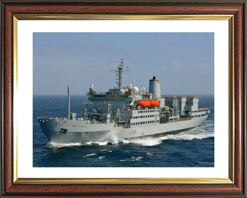 RFA Fort Austin A386 Royal Fleet Auxiliary Fort Rosalie Class replenishment ship Photo Print or Framed Print - Hampshire Prints